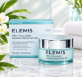 ELEMIS Pro-Collagen Marine Cream SPF 30 in a blue-green jar with a silver lid and matching product box, 50 mL.
