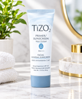 TiZO2 non-tinted facial mineral sunscreen and makeup primer SPF 40 in a 1.75 oz 50 g tube.