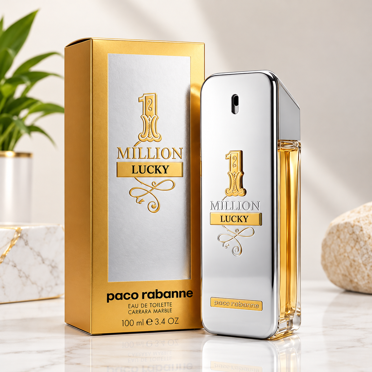 Paco Rabanne 1 Million Lucky Eau de Toilette for Men – 3.4 fl oz (100 ml)